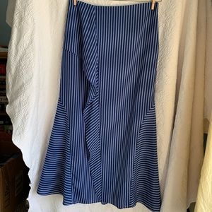 Pinstripe ruffle maxi skirt :: Banana Republic